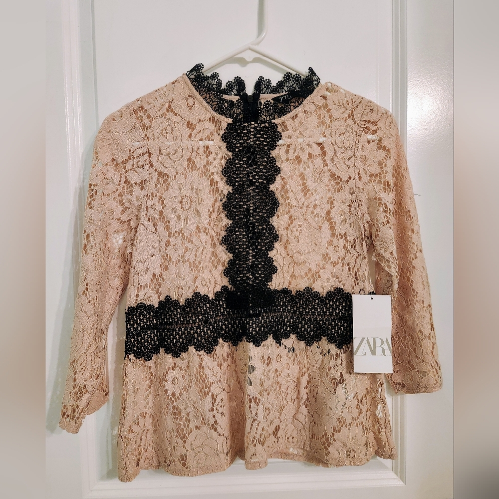 Zara Lace Top XS NWT